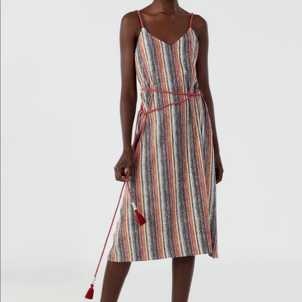 *BRAND NEW* Zara Colorful Striped Printed Dress